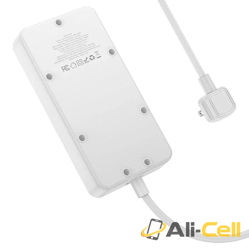 Power strip “AC8 Storm” PD30W + QC3.0 + 3 sockets US (Ac8 White) — 5