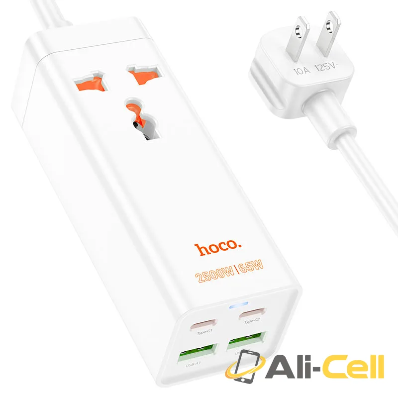 Power strip “AC10 Barry” PD65W GaN + QC3.0 + 1 socket US (Ac10 White) — 4