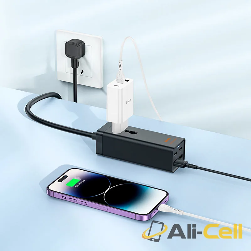 Power strip “AC10 Barry” PD65W GaN + QC3.0 + 1 socket US (Ac10 White) — 7