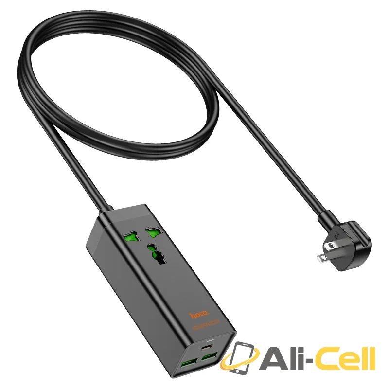 Power strip “AC9 Talent” PD30W + QC3.0 + 1 socket US (Ac9 Black) — 3