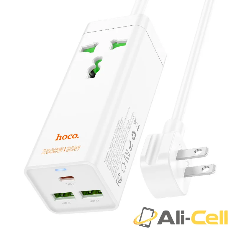 Power strip “AC9 Talent” PD30W + QC3.0 + 1 socket US (Ac9 White) — 2