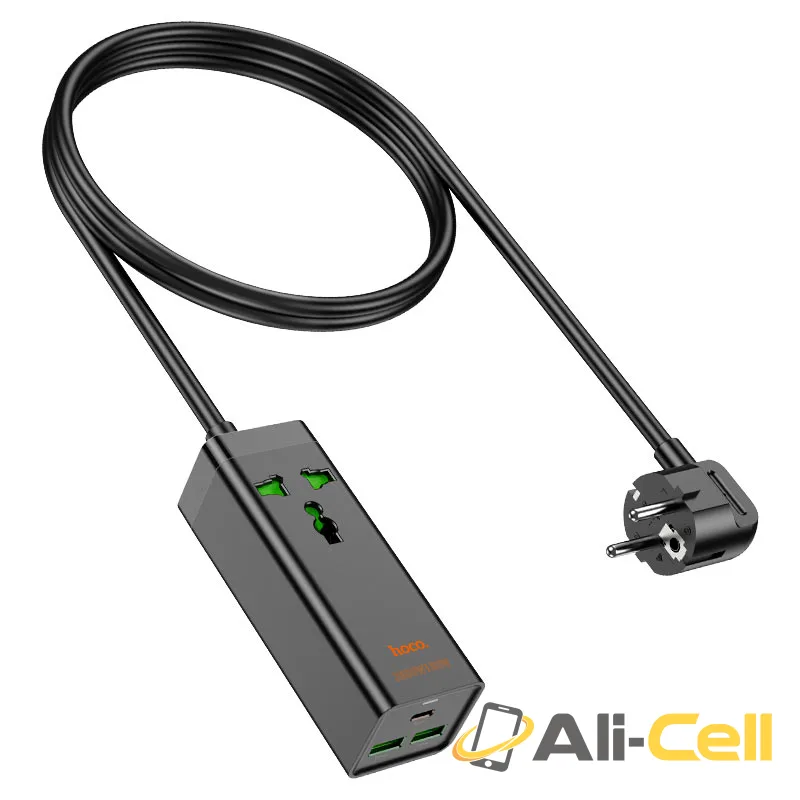 Power strip “AC9A Talent” PD30W + QC3.0 + 1 socket EU (Ac9a Black) — 3
