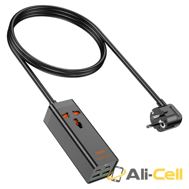 Power strip “AC10A Barry” PD65W GaN + QC3.0 + 1 socket EU (Ac10a Black) — 3