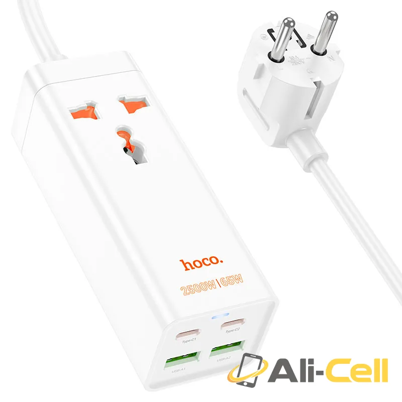 Power strip “AC10A Barry” PD65W GaN + QC3.0 + 1 socket EU (Ac10a Black) — 4