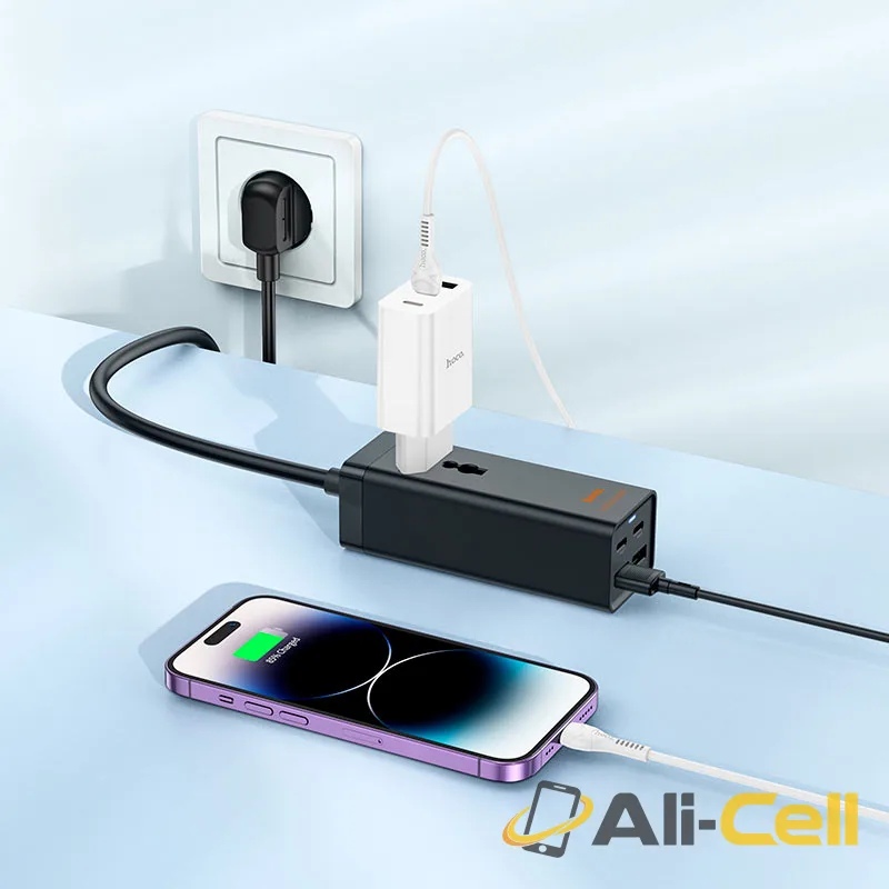 Power strip “AC10A Barry” PD65W GaN + QC3.0 + 1 socket EU (Ac10a White) — 7