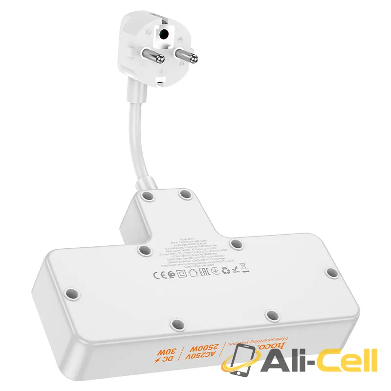 Power strip “AC12A Reise” PD30W + QC3.0 + 2 sockets EU (Ac12a White) — 4