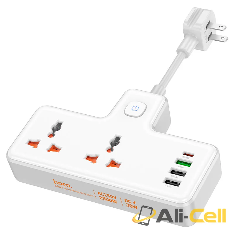 Power strip “AC12 Reise” PD30W + QC3.0 + 2 sockets US (Ac12 White)