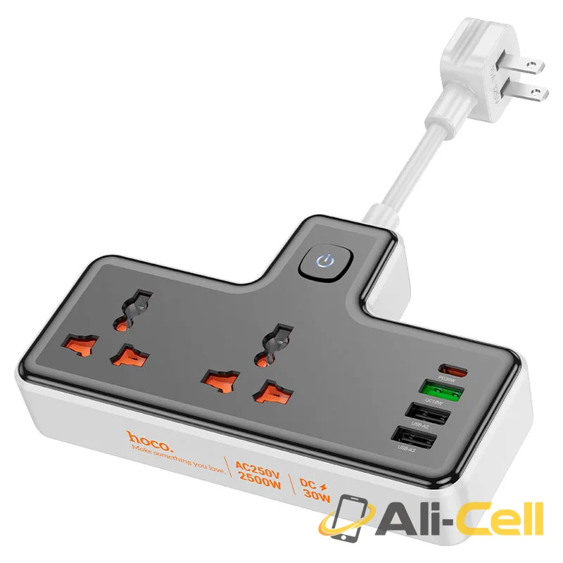 Power strip “AC12 Reise” PD30W + QC3.0 + 2 sockets US (Ac12 Black)