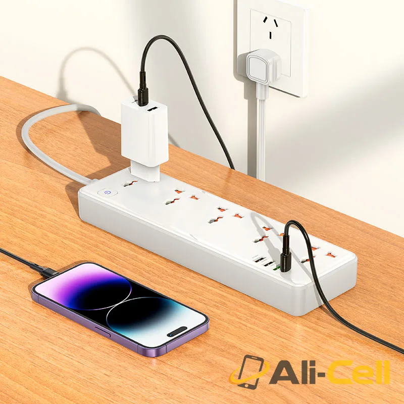 Power strip “AC14 Rico” PD30W + QC3.0 + 5 sockets US (Ac14 White) — 8