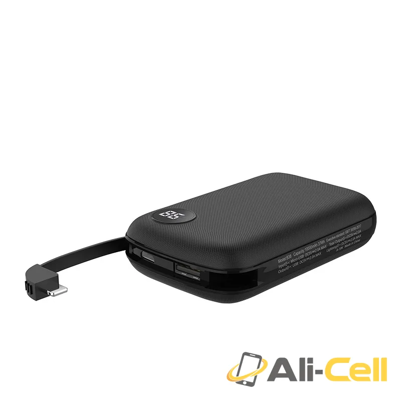 Power bank “B38 Extreme” 10000mAh single USB built-in Lightning cable — 3