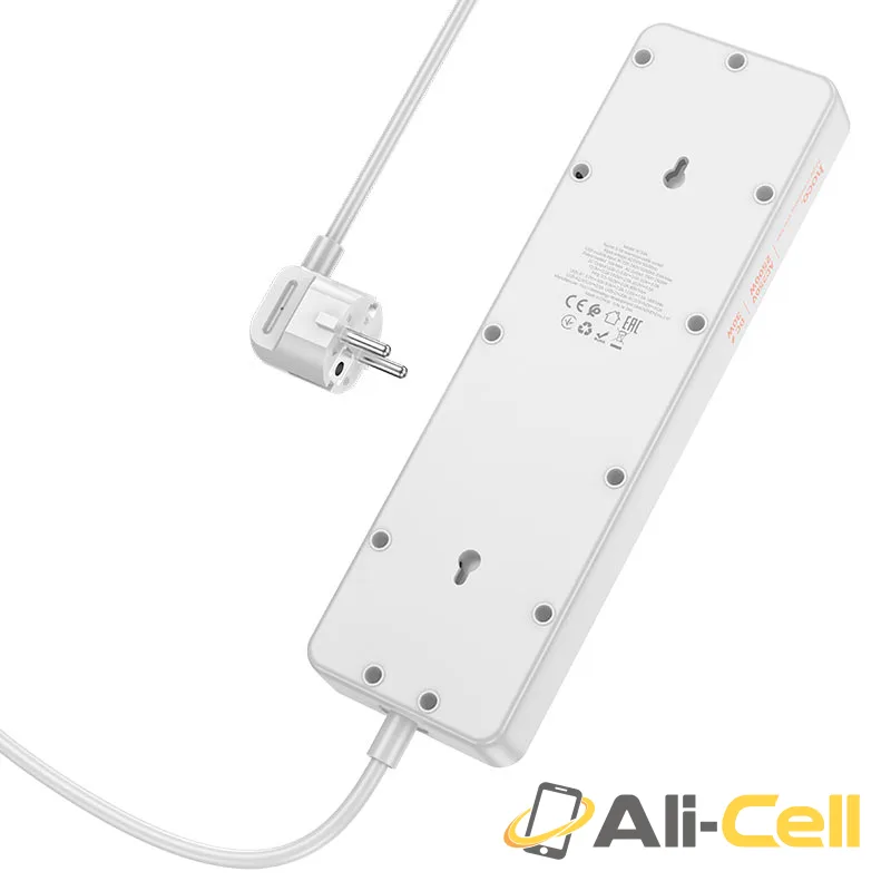 Power strip “AC14A Rico” PD30W + QC3.0 + 5 sockets EU (Ac14a Black) — 5