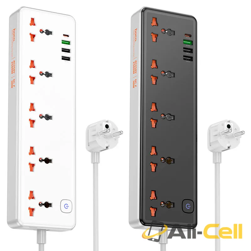 Power strip “AC14A Rico” PD30W + QC3.0 + 5 sockets EU (Ac14a Black) — 6