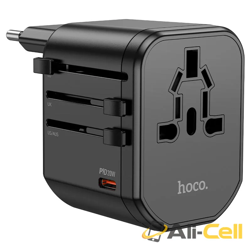 Conversion charger “AC15 Walker” PD20W EU / US / UK / AU (Ac15 Black)