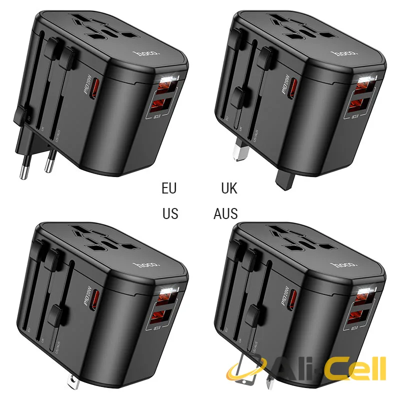 Conversion charger “AC15 Walker” PD20W EU / US / UK / AU (Ac15 Black) — 3
