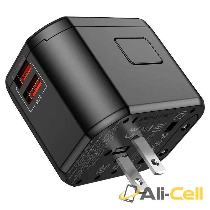 Conversion charger “AC15 Walker” PD20W EU / US / UK / AU (Ac15 Black) — 5