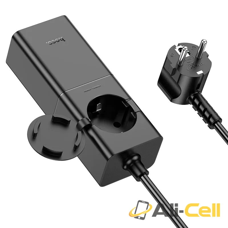 Power strip “NS4 Sharp” PD65W + QC3.0 + 1 socket EU / GER (Ns4 Black) — 4