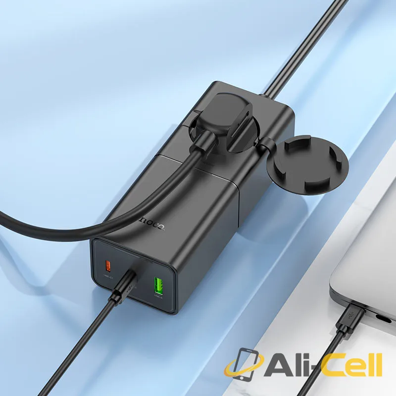 Power strip “NS4 Sharp” PD65W + QC3.0 + 1 socket EU / GER (Ns4 Black) — 8