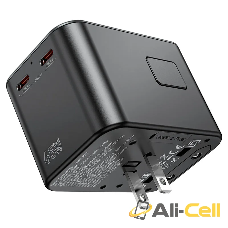 Conversion charger “AC17 Supporter” PD65W EU / US / UK / AU (Ac17 Black) — 6