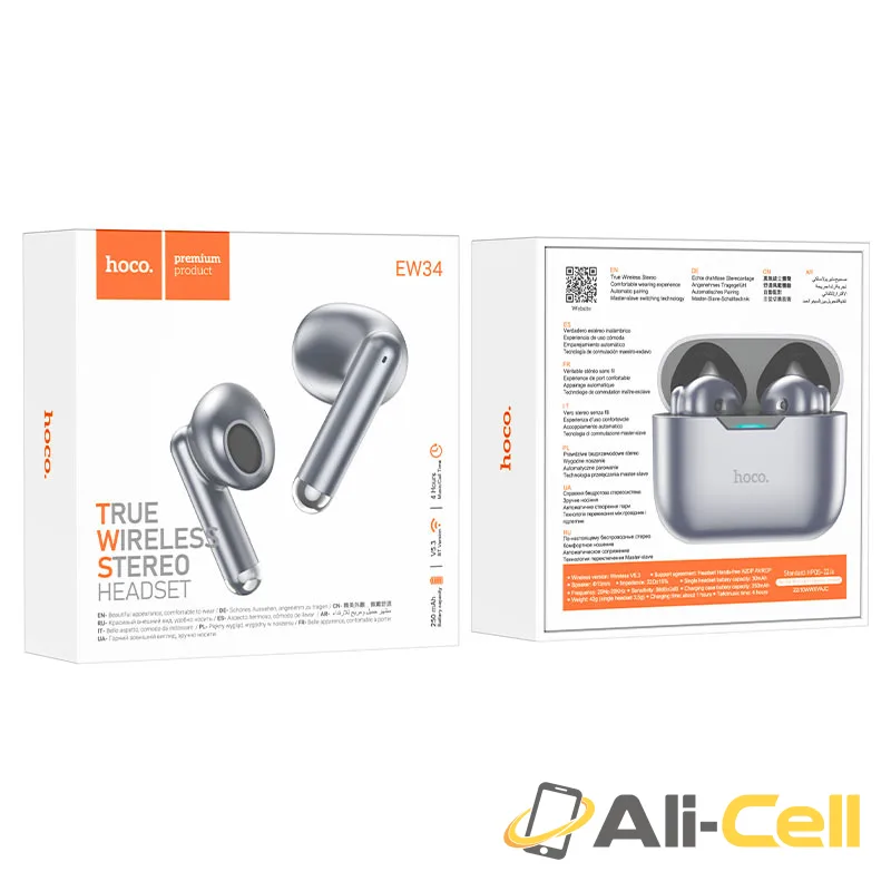 TWS headset “EW34 Full” (Ew34 Metal Grey) — 8