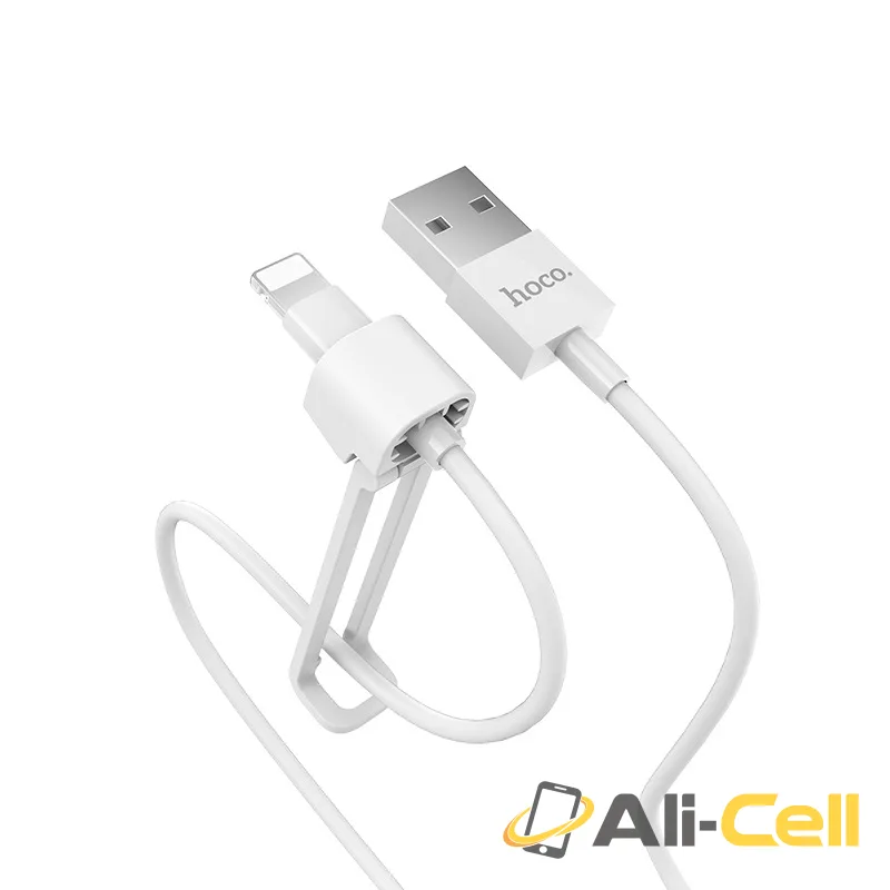 Cable USB to Lightning “X31” charging data sync with holder (1.0m) — 2