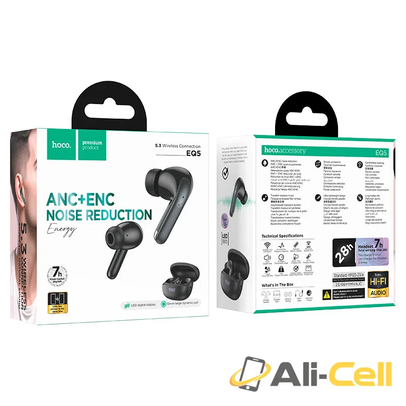 TWS headset “EQ5 Energy” ANC + ENC (Eq5 Black) — 8