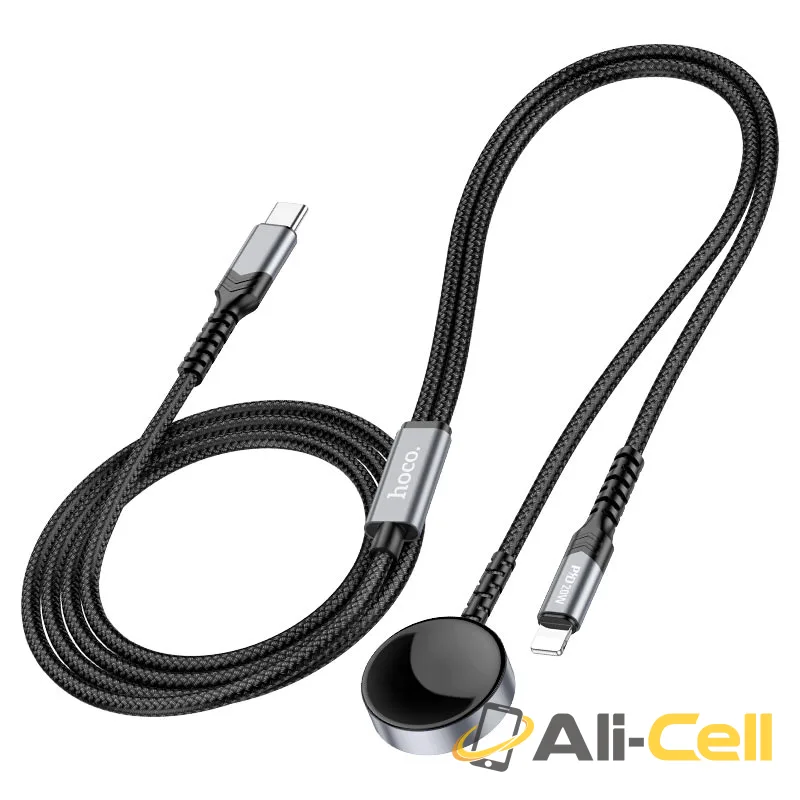Wireless charger “CW54” 2-in-1 with charging cable (Cw54 Black) — 3