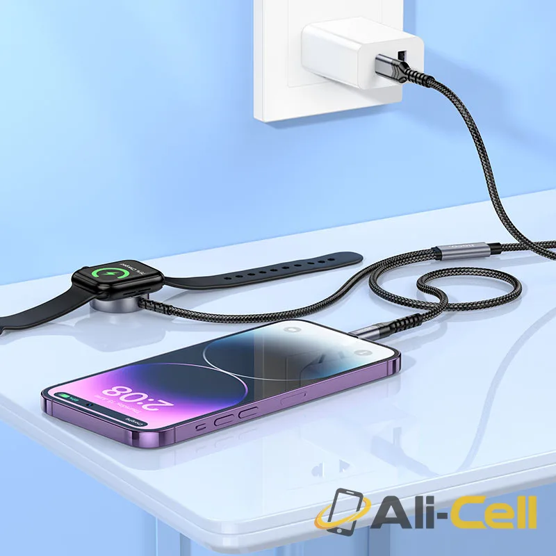 Wireless charger “CW54” 2-in-1 with charging cable (Cw54 Black) — 7