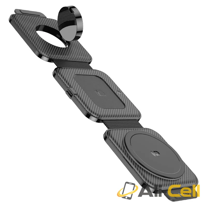 Wireless charger “CQ4 Unique” folding 3-in-1 (Cq4 Black)