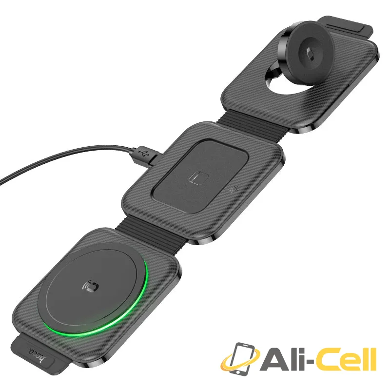 Wireless charger “CQ4 Unique” folding 3-in-1 (Cq4 Black) — 4