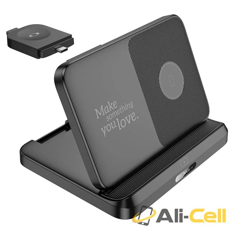 Wireless charger “CQ7 Pass” folding 3-in-1 (Cq7 Black)