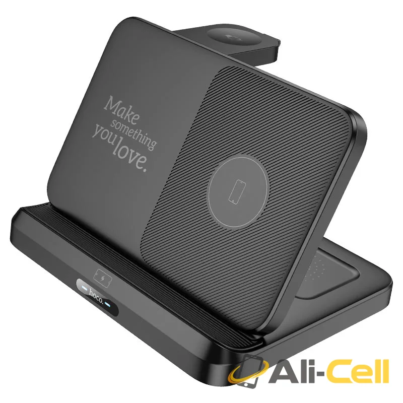 Wireless charger “CQ7 Pass” folding 3-in-1 (Cq7 Black) — 2
