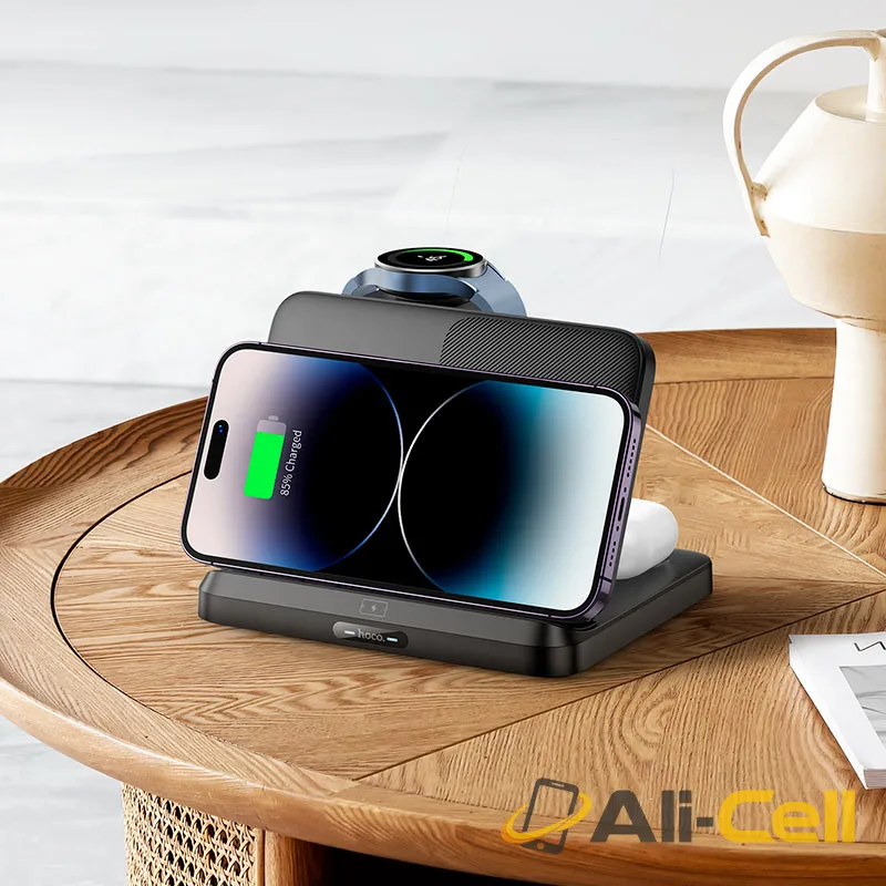Wireless charger “CQ7 Pass” folding 3-in-1 (Cq7 Black) — 8