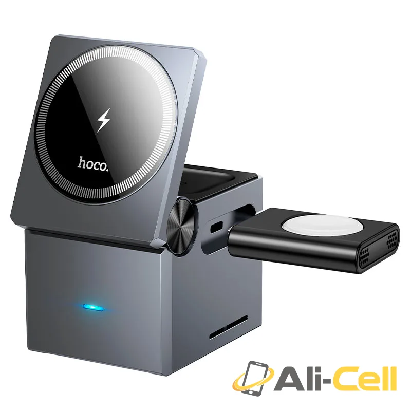 Wireless charger “CQ8” folding 3-in-1 (Cq8 Metal Grey) — 2
