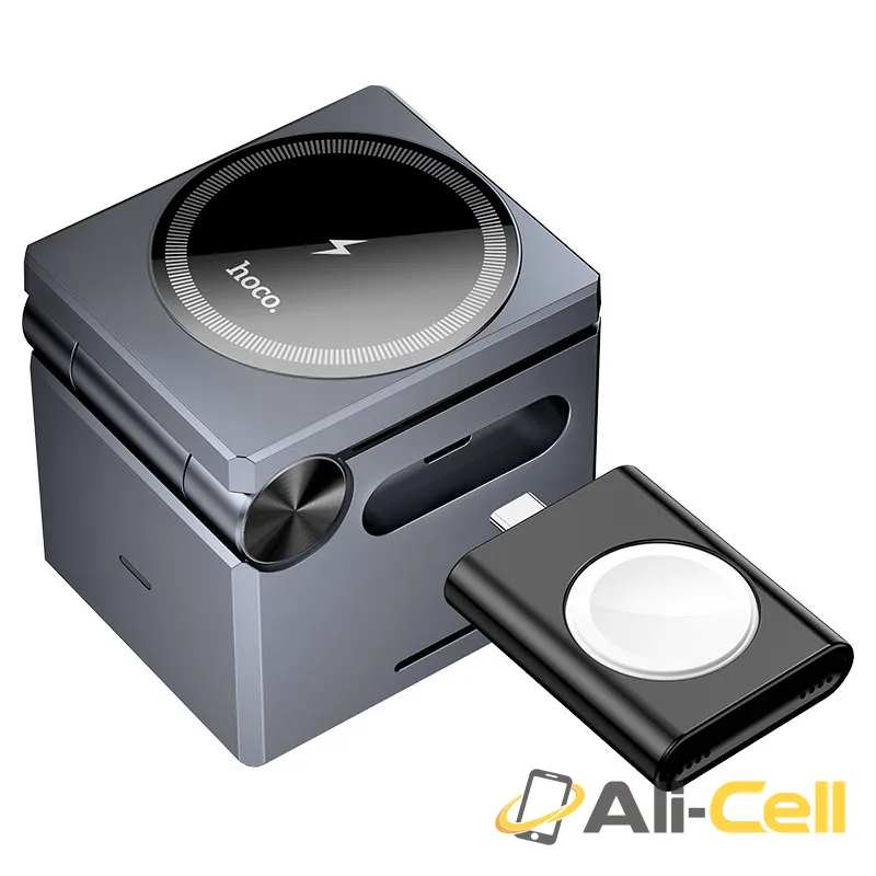 Wireless charger “CQ8” folding 3-in-1 (Cq8 Metal Grey) — 4