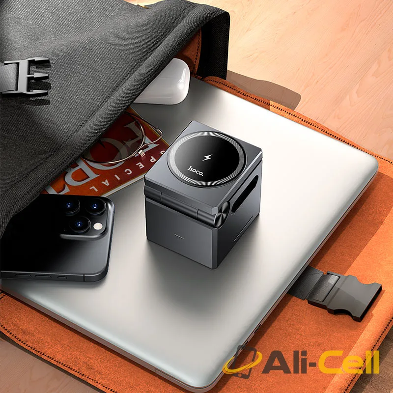 Wireless charger “CQ8” folding 3-in-1 (Cq8 Metal Grey) — 8