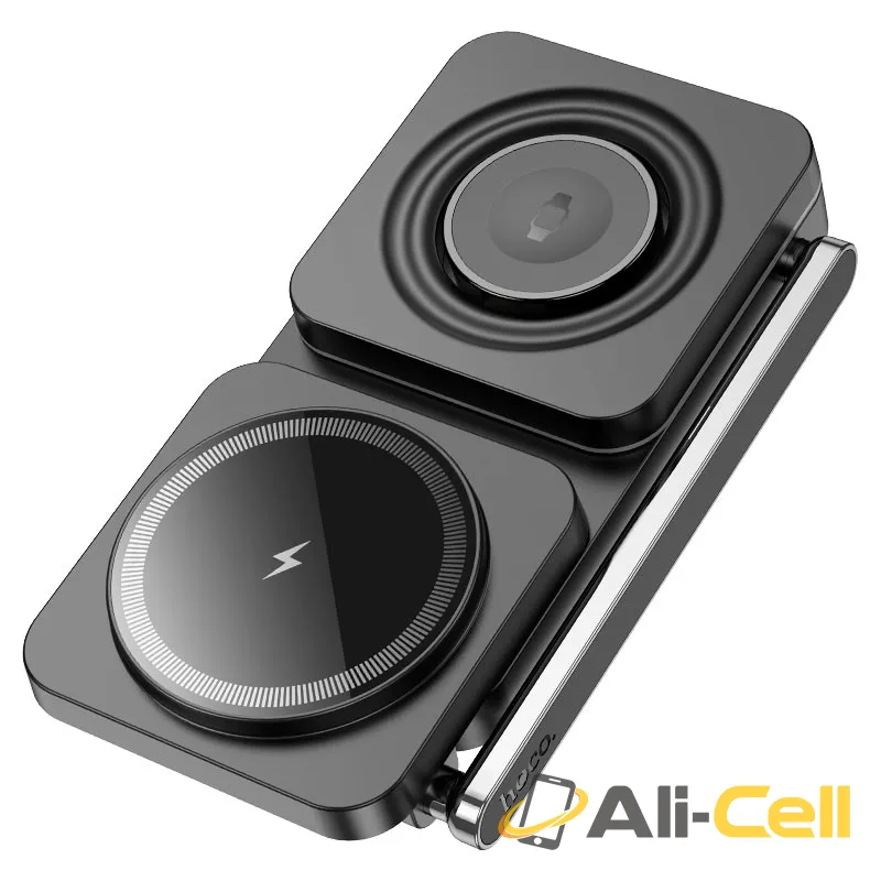 Wireless charger “CQ10 Consuelo” folding 3-in-1 (Cq10 Black) — 3