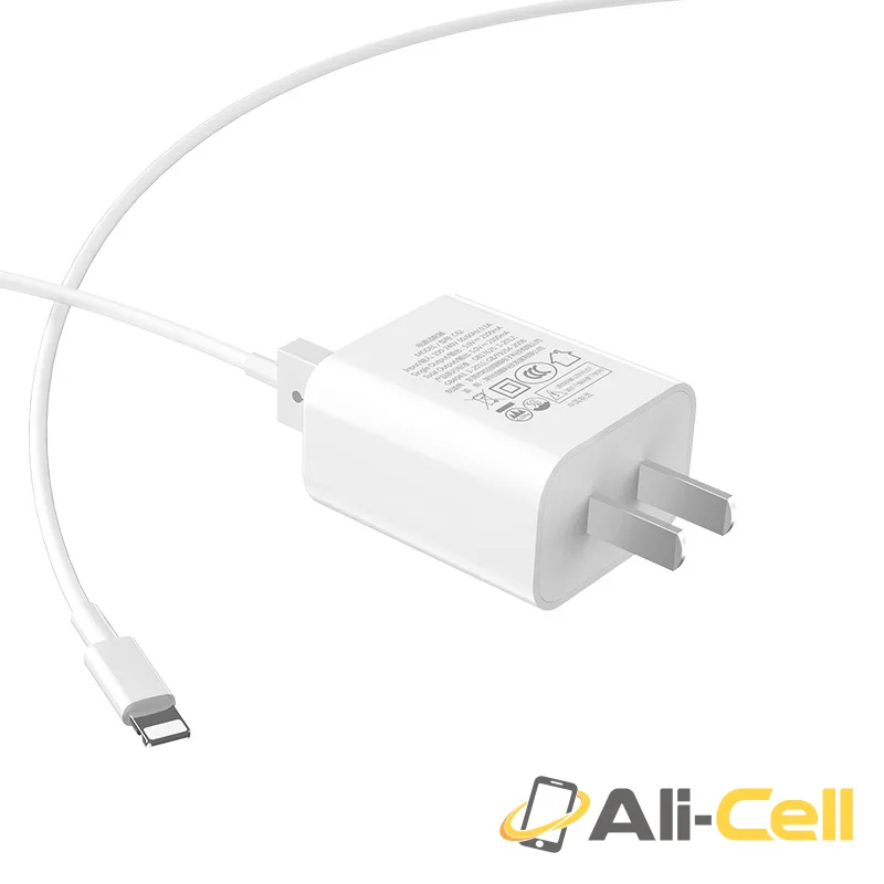 Wall charger “C62 Victoria” dual USB port 3C set with cable (CN, Set With Lightning Cable) — 2