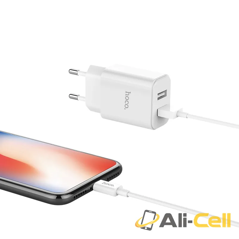 Wall charger “C62A Victoria” dual USB port EU set with cable (Set With Micro Usb Cable) — 3