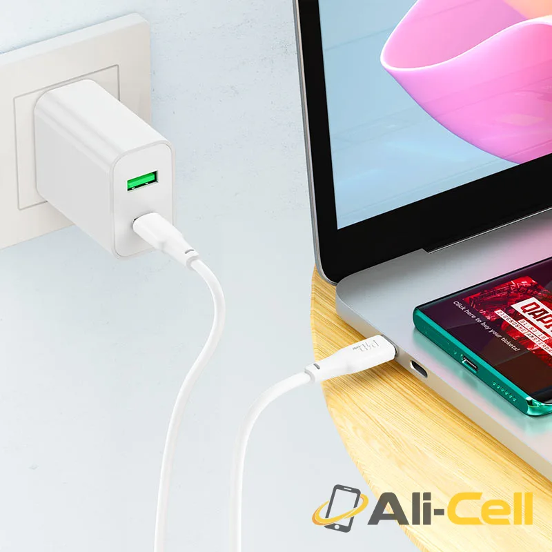 Cable Type-C to Type-C “X93 Force” PD 60W fast charge (X93 60w Tc Tc White, 1.0m) — 7