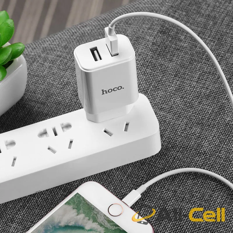 Wall charger “C62A Victoria” dual USB port EU set with cable (Single) — 5