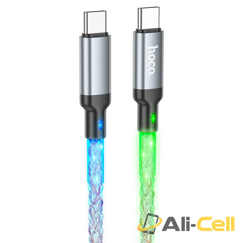 Cable Type-C to Type-C “U112 Shine” 60W fast charge (U112 60w Tc Tc Grey, 1.0m)