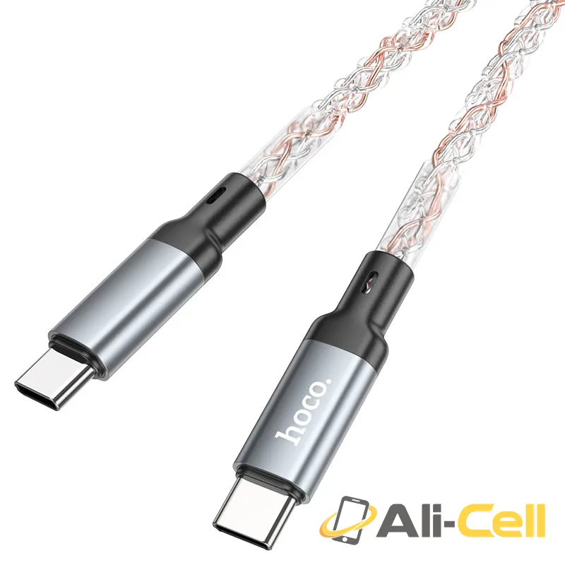 Cable Type-C to Type-C “U112 Shine” 60W fast charge (U112 60w Tc Tc Grey, 1.0m) — 5