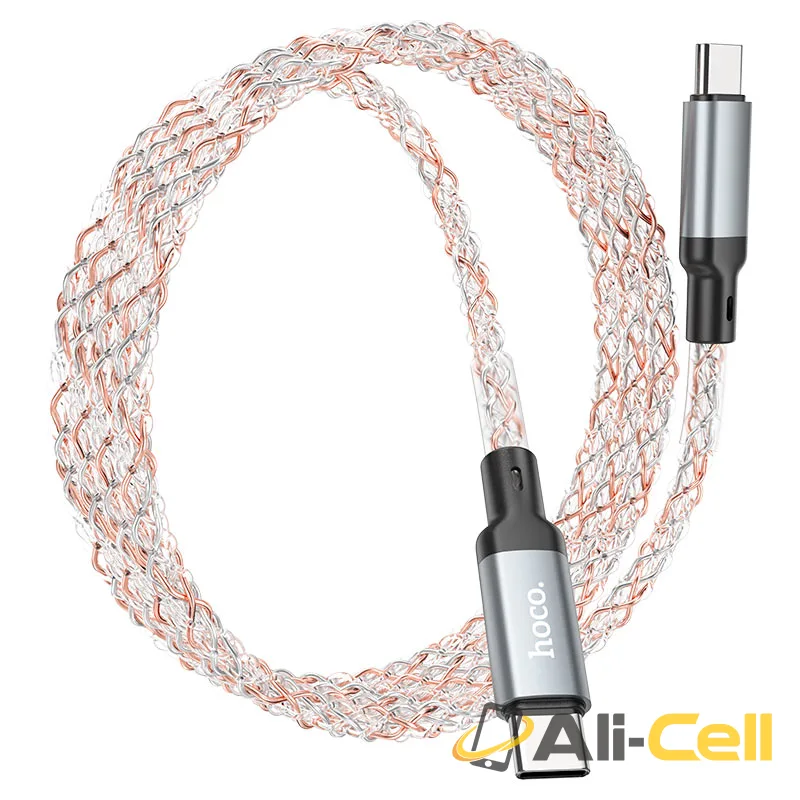 Cable Type-C to Type-C “U112 Shine” 60W fast charge (U112 60w Tc Tc Grey, 1.0m) — 6