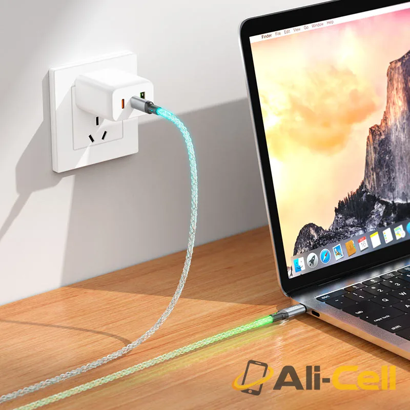 Cable Type-C to Type-C “U112 Shine” 60W fast charge (U112 60w Tc Tc Grey, 1.0m) — 7
