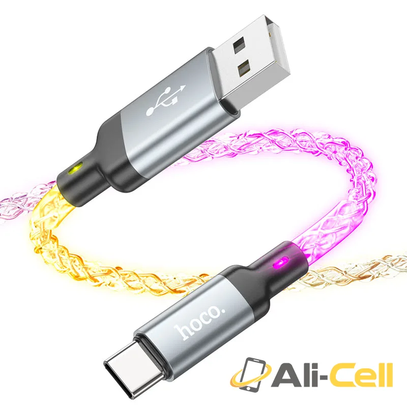 Cable USB to Type-C “U112 Shine” (U112 Usb Tc Grey, 1.0m) — 2