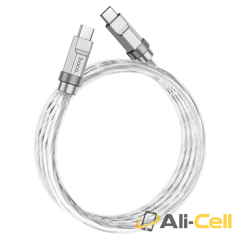 Cable Type-C to Type-C “U113 Solid” 100W fast charge (U113 100w Tc Tc Silver, 1.0m)