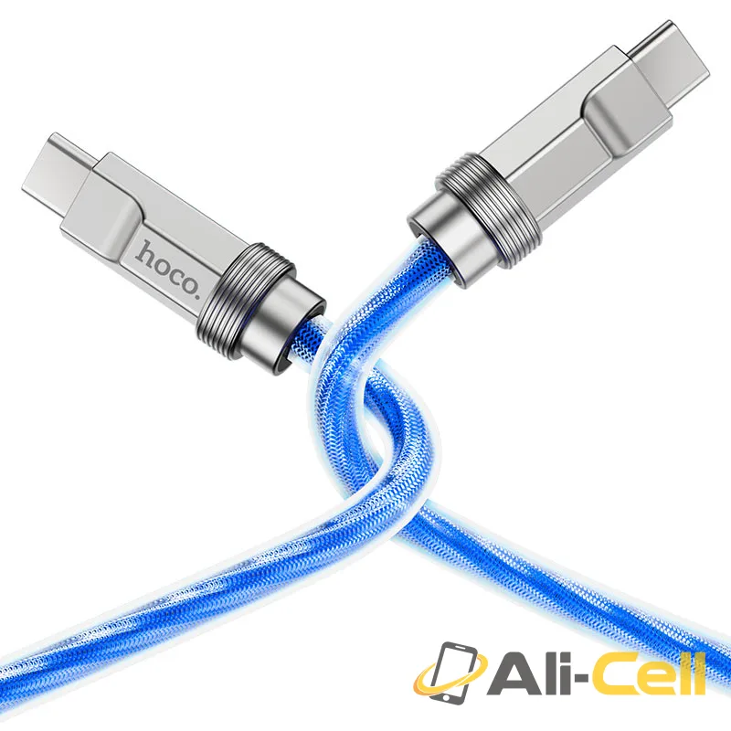 Cable Type-C to Type-C “U113 Solid” 100W fast charge (U113 100w Tc Tc Silver, 1.0m) — 6