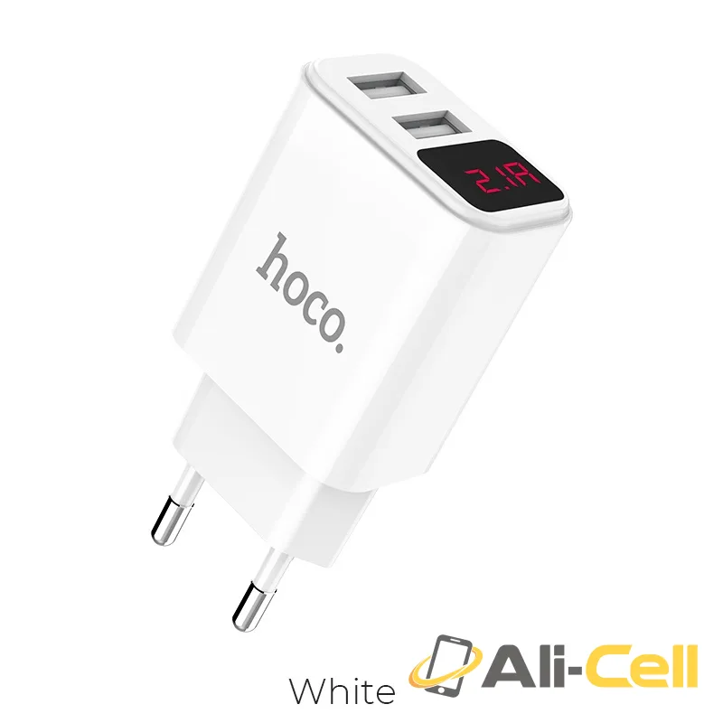 Wall charger “C63A Victoria” dual USB ports LED digital display EU