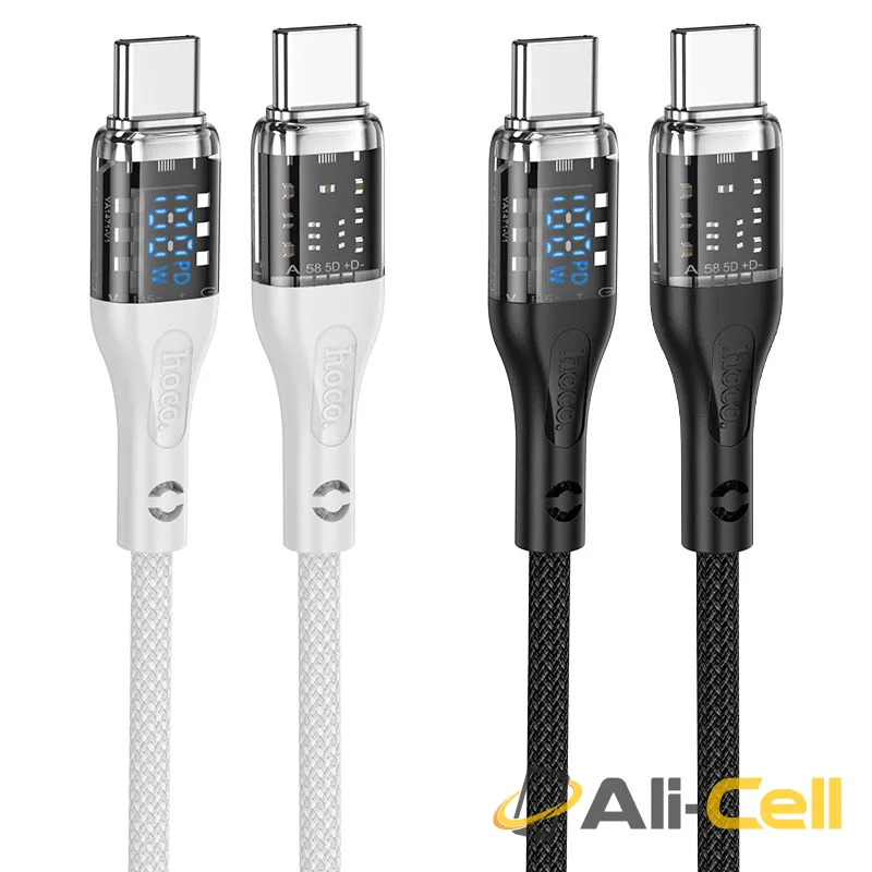 Cable Type-C to Type-C “U115 Transparent Discovery Edition” 100W fast charge (U115 100w Tc Tc Black, 1.2m) — 6