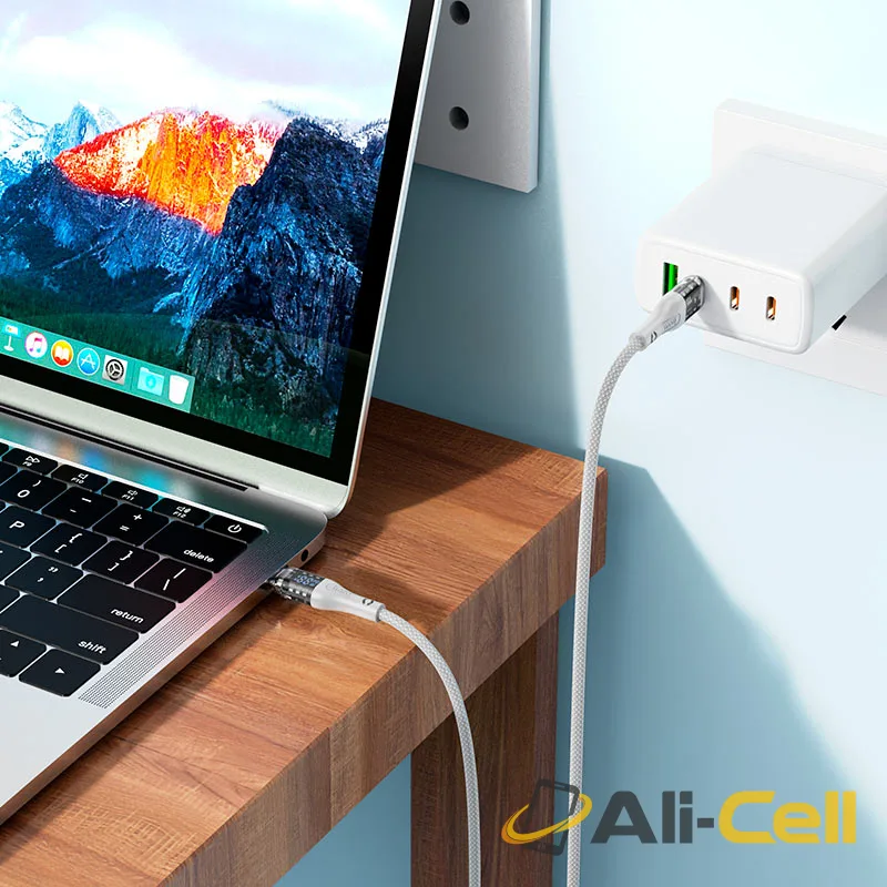Cable Type-C to Type-C “U115 Transparent Discovery Edition” 100W fast charge (U115 100w Tc Tc Black, 1.2m) — 7